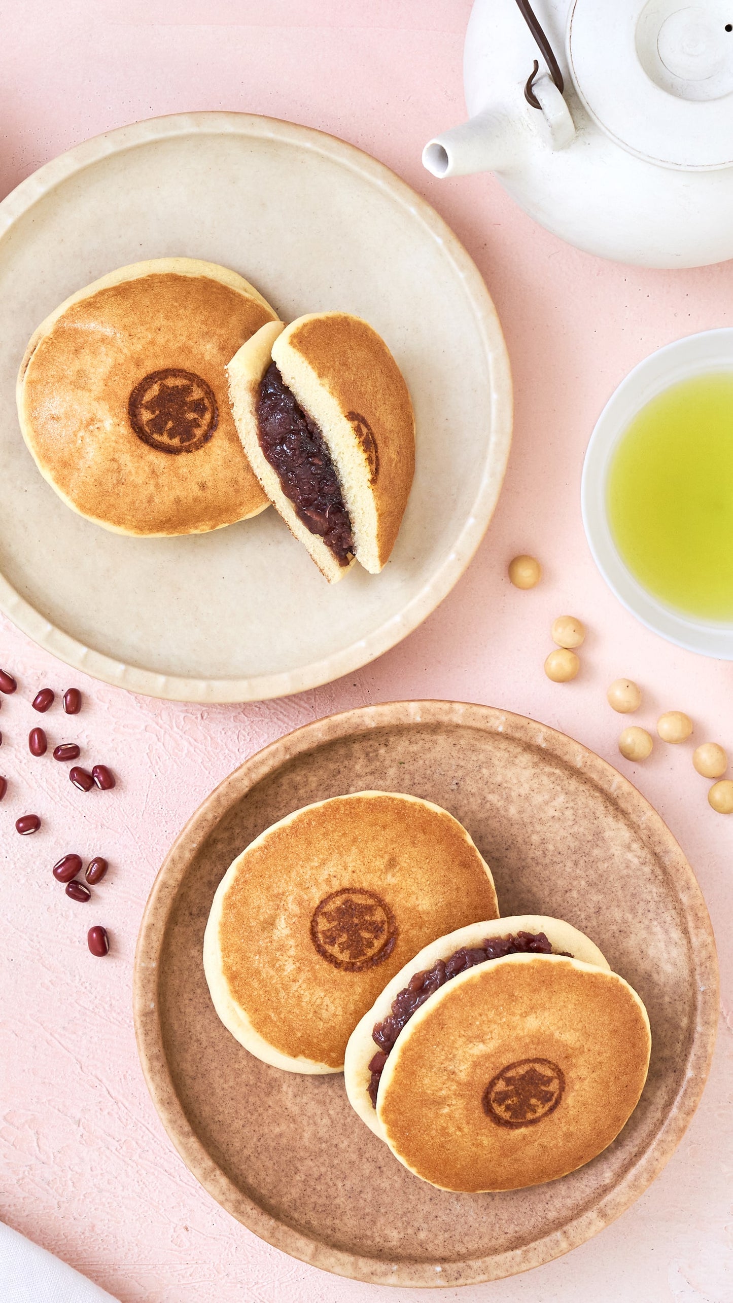 創業300年の老舗和菓子屋【本気のどらやき】 5個入りセット (あずき・抹茶・ほうじ茶・ いちご・さつまいも 各1個) グルテンフリー・ヴィーガン対応