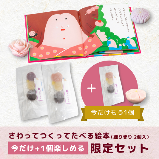 さわってつくってたべる絵本　（練りきり2個入）今なら+1個楽しめる　限定セット